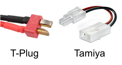 Airsoft battery connectors